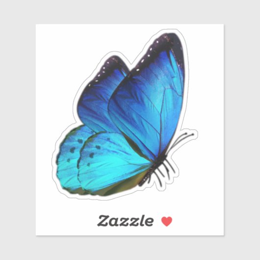 Lebhafter Blue Butterfly Custom Vinyl Sticker (Blatt)