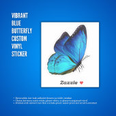 Lebhafter Blue Butterfly Custom Vinyl Sticker