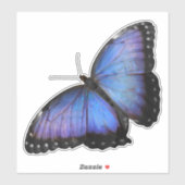 Lebhafter Blue Morpho Butterfly Sticker - Custom C (Blatt)