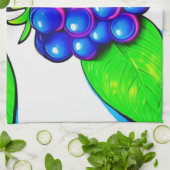 Lebhafter Blueberry Pop Art Geschirrtuch (Gefaltet)