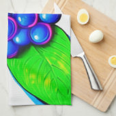 Lebhafter Blueberry Pop Art Geschirrtuch (Viertel Falte)