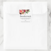 Lebhafter, blühender weißer Deodorant Quadratischer Aufkleber (Tasche)