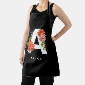 Lebhafter Blumenbrief A Monogram-Schürze Schürze (InSitu)