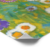Lebhafter Blumengarten - Gustav Klimt Poster (Ecke)
