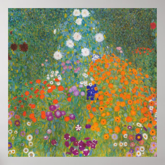 Lebhafter Blumengarten - Gustav Klimt Poster