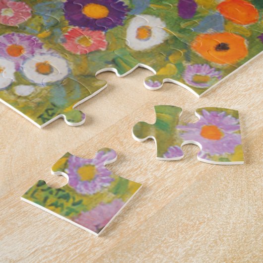 Lebhafter Blumengarten - Gustav Klimt Puzzle (Seite)