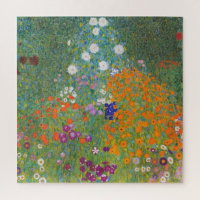 Lebhafter Blumengarten - Gustav Klimt