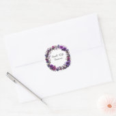 Lebhafter Blumenreath Runder Aufkleber (Umschlag)