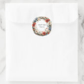 Lebhafter Blumenreath Runder Aufkleber (Tasche)