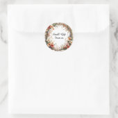 Lebhafter Blumenreath Runder Aufkleber (Tasche)