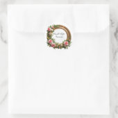 Lebhafter Blumenreath Runder Aufkleber (Tasche)