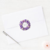 Lebhafter Blumenreath Runder Aufkleber (Umschlag)