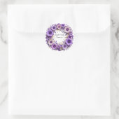 Lebhafter Blumenreath Runder Aufkleber (Tasche)