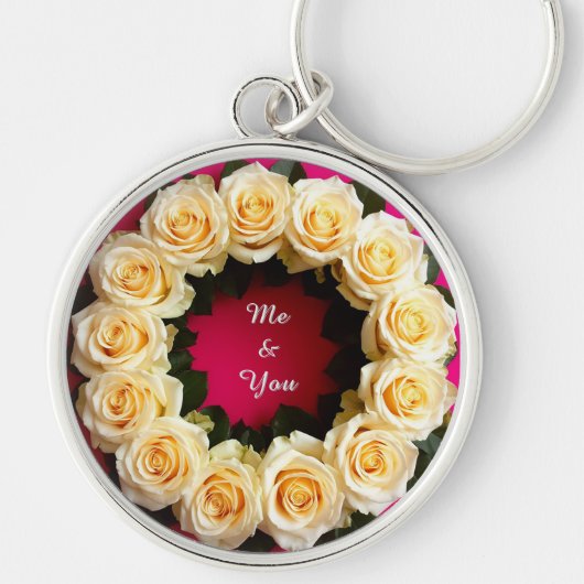 Lebhafter Blumenreath Schlüsselanhänger (Vorne)