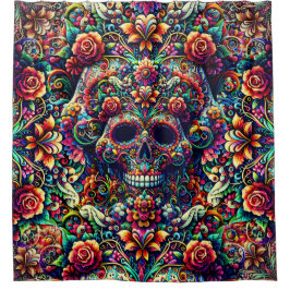 Lebhafter Blumenzuckerkult Duschvorhang