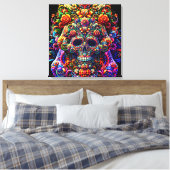 Lebhafter Blumenzuckerkult Leinwanddruck (Insitu (Schlafzimmer))