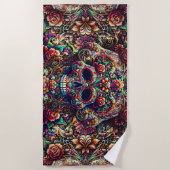 Lebhafter Blumenzuckerkult Strandtuch (Vorderseite)