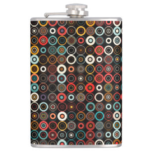 Lebhafter Boho Retro Flask Flachmann
