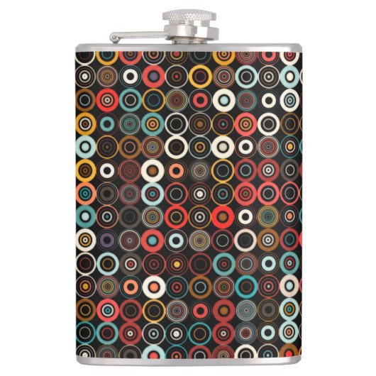 Lebhafter Boho Retro Flask Flachmann (Vorderseite)