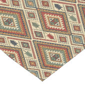 Lebhafter Boho-Stammesraum, einzigartiger ethnisch Großer Tischläufer (Ecke)