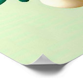 Lebhafter Bouquet mit 3D-Blume Poster (Ecke)