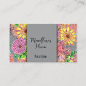 Lebhafter bunter Botanischer Blumenladen Visitenkarte (Vorderseite)
