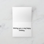 Lebhafter Butterfly Art Happy Birthday Karte (Innenseite)