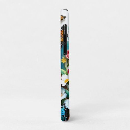 Lebhafter Butterfly Garden | Inspiriertes Federdes Case-Mate iPhone Hülle (Hinten/Links)