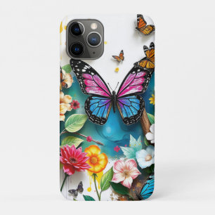 Lebhafter Butterfly Garden   Inspiriertes Federdes Case-Mate iPhone Hülle