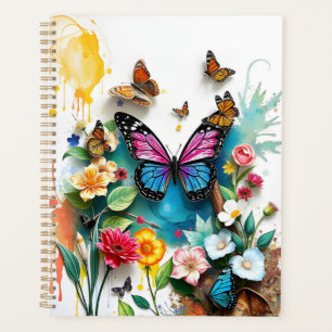 Lebhafter Butterfly Garden   Inspiriertes Federdes Planer