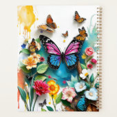 Lebhafter Butterfly Garden | Inspiriertes Federdes Planer (Rückseite)