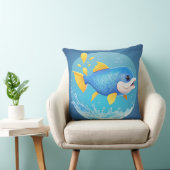 Lebhafter Cartoon Fisch mit Splash Kissen (Stuhl )
