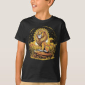 Lebhafter Cartoon Little Lion King T-Shirt (Vorderseite)