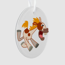 Lebhafter Cartoon Pinto Horse Akrylornament Ornament