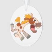 Lebhafter Cartoon Pinto Horse Akrylornament Ornament (Vorderseite)