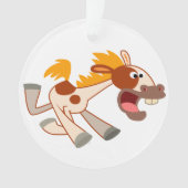 Lebhafter Cartoon Pinto Horse Akrylornament Ornament (Vorderseite)