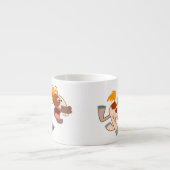 Lebhafter Cartoon Pinto Horse Espresso Tasse (Vorderseite)