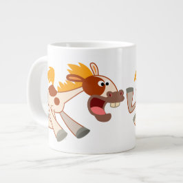 Lebhafter Cartoon Pinto Horse Jumbo Tasse