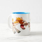 Lebhafter Cartoon Pinto Horse Tasse (Vorderseite Links)