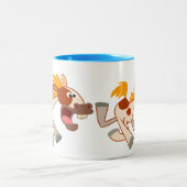 Lebhafter Cartoon Pinto Horse Tasse (Mittel)