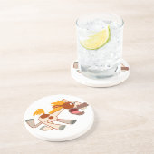 Lebhafter Cartoon Pinto Horse Untersetzer (Seite)