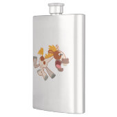 Lebhafter Cartoon Pinto Klassischer Flasche Flachmann (Links)