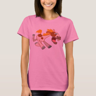 Lebhafter Cartoon Pinto Pferde Frauen T - Shirt