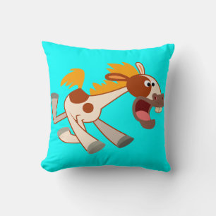 Lebhafter Cartoon Pinto Pferdekissen Kissen