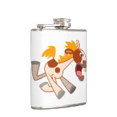Lebhafter Cartoon Pinto Pferdesteppe Flachmann (Rechts)