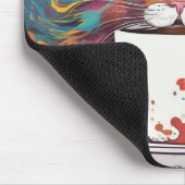Lebhafter Cat and Coffee Mouse Pad Mousepad (Ecke)