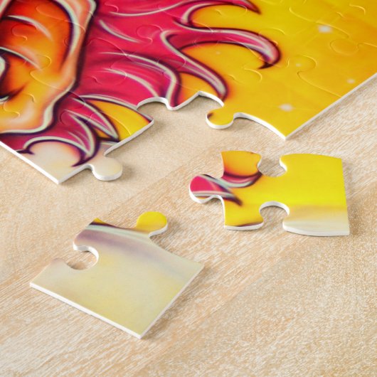 Lebhafter Clownhintergrund Puzzle (Seite)