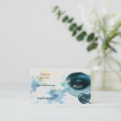 Lebhafter Deep Blue Eye Shadow Visitenkarte (Stehend Vorderseite)