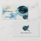 Lebhafter Deep Blue Eye Shadow Visitenkarte (Vorne/Hinten)