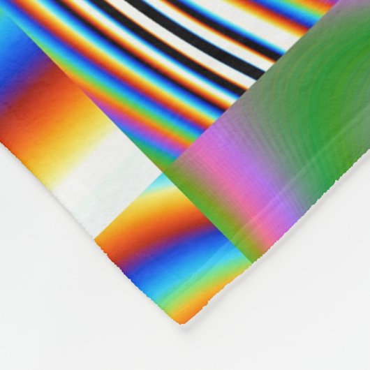 Lebhafter digitaler Abstrakt geometrischer Hinterg Fleecedecke (Ecke)